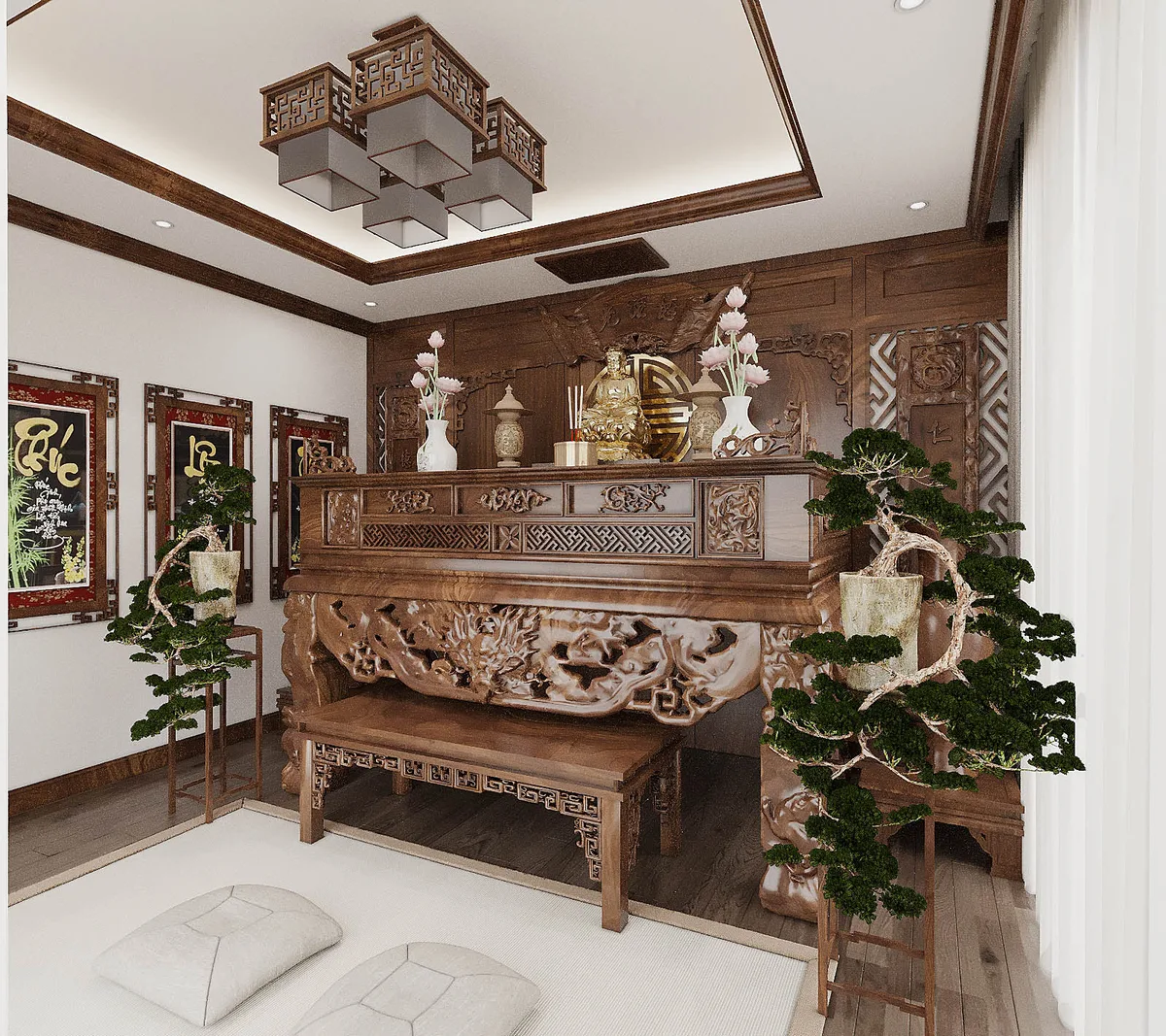Án Hương Trầm — Phòng thờ căn hộ · Quận 2
