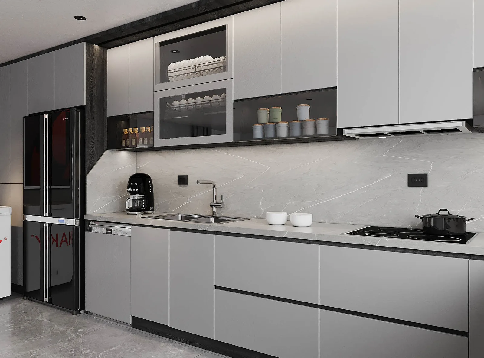 Bếp Bên Khóm Trúc — Bếp chữ L nhà phố · Bình Chánh