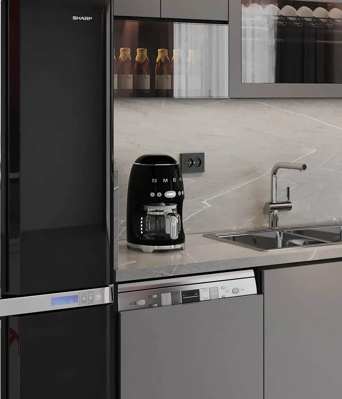 Bếp Bên Khóm Trúc — Bếp chữ L nhà phố · Bình Chánh
