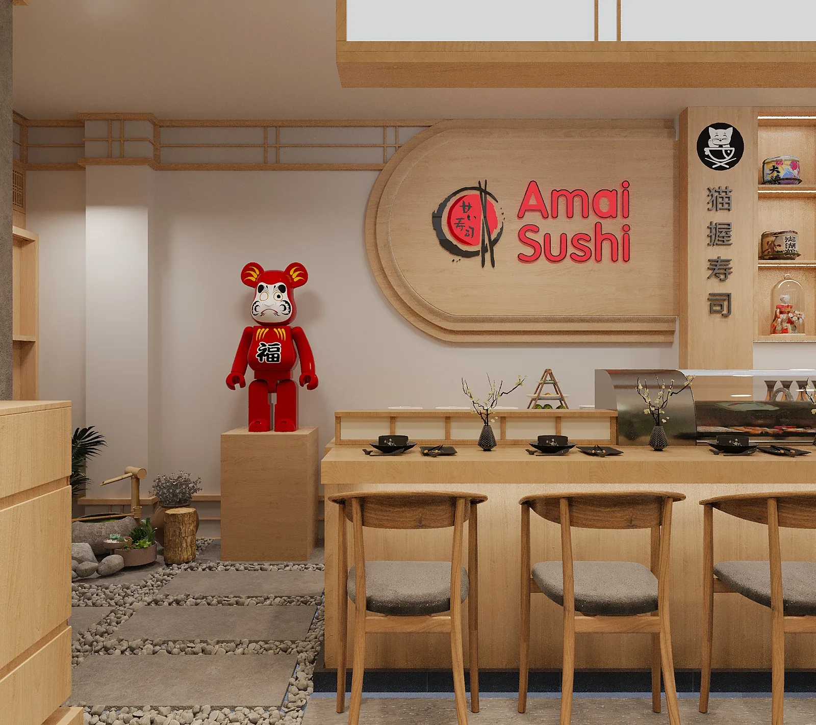 Đèn Giấy Ban Mai — Nhà hàng sushi hai tầng · Quận 7