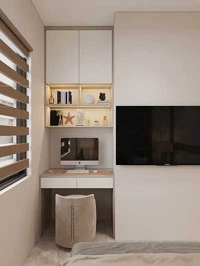 Đường Đồng Thau — Phòng ngủ chính · Căn hộ gỗ óc chó