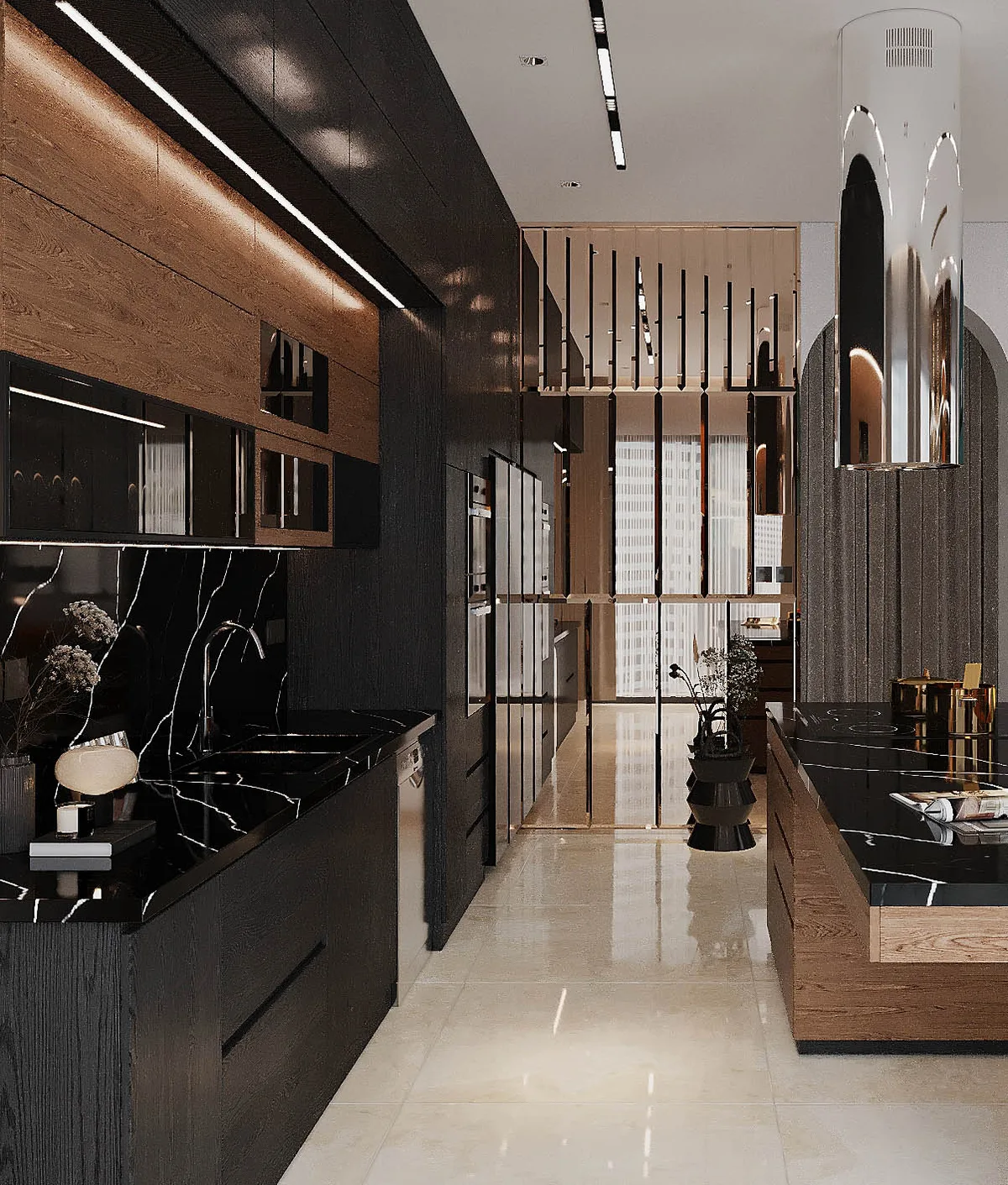 Gian Bếp Than — Bếp mở trong căn hộ · Thủ Đức