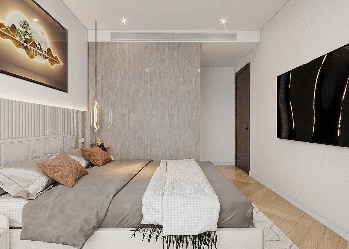 Hình Học Ánh Vàng — Phòng ngủ · Lumière Riverside