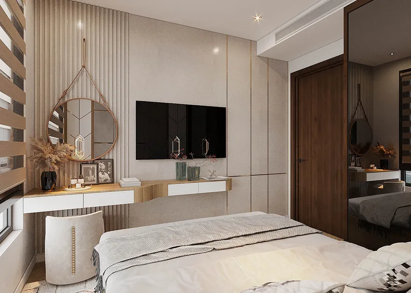 Hình Học Ánh Vàng — Phòng ngủ · Lumière Riverside