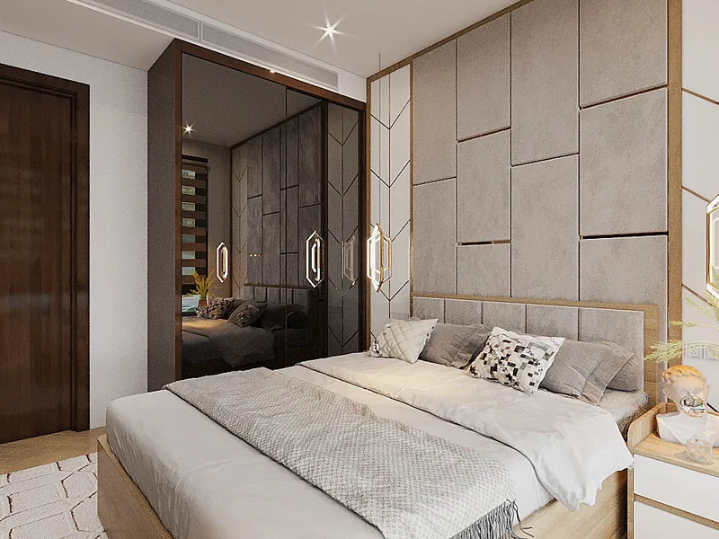 Hình Học Ánh Vàng — Phòng ngủ · Lumière Riverside