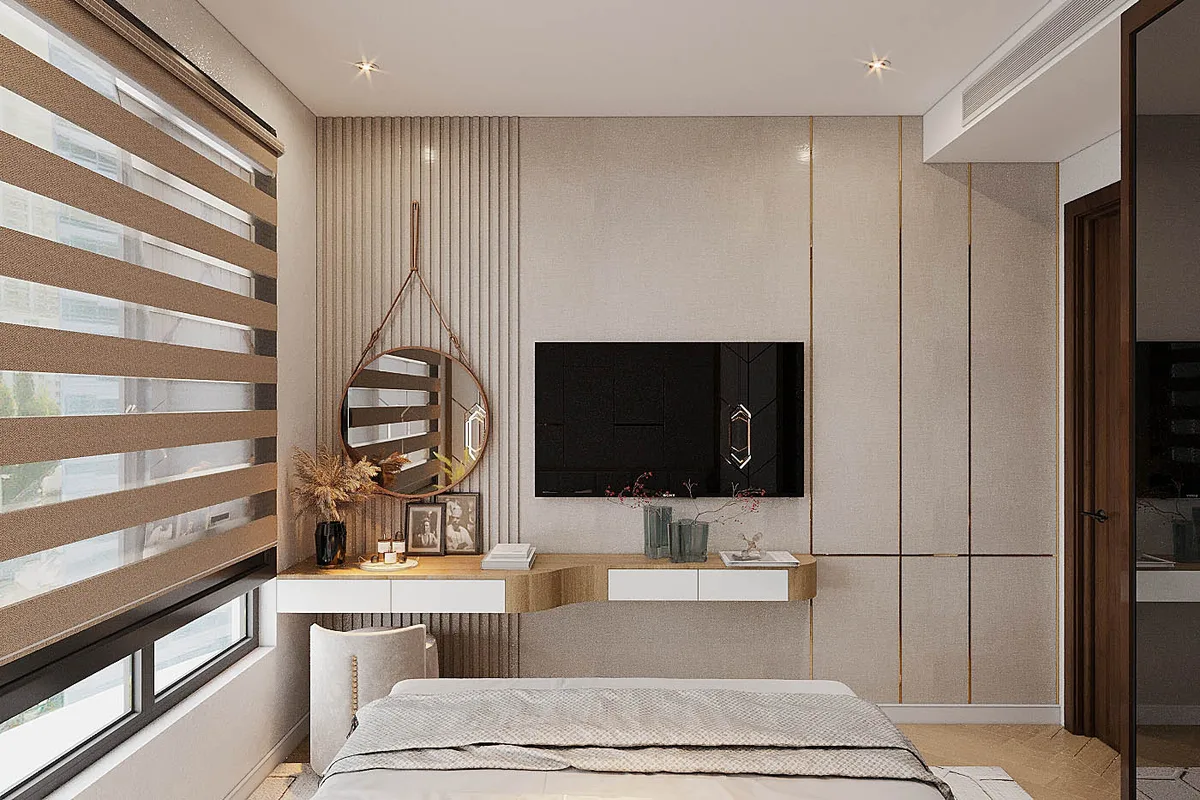 Hình Học Ánh Vàng — Phòng ngủ · Lumière Riverside