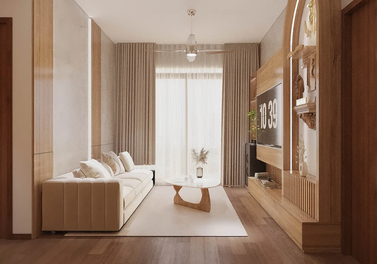 Khám Gỗ Sồi — Căn hộ 2 phòng ngủ · Akari City