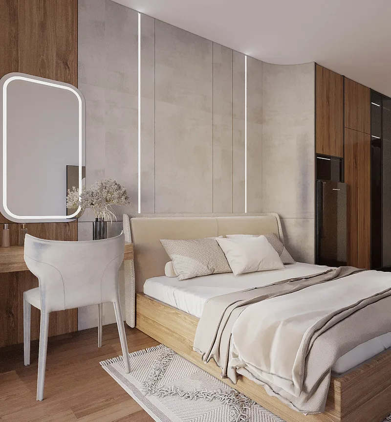 Khám Gỗ Sồi — Căn hộ 2 phòng ngủ · Akari City