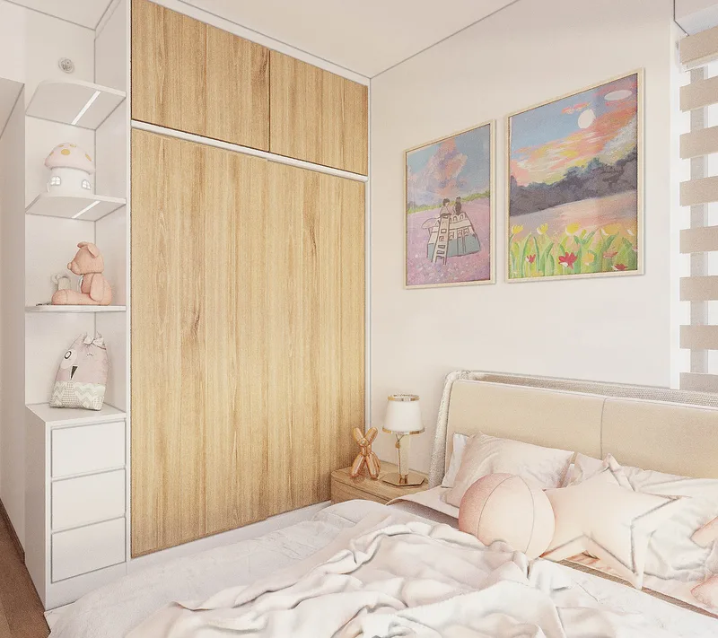 Khám Gỗ Sồi — Căn hộ 2 phòng ngủ · Akari City