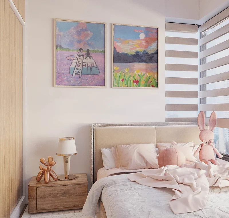 Khám Gỗ Sồi — Căn hộ 2 phòng ngủ · Akari City