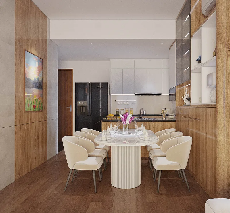 Khám Gỗ Sồi — Căn hộ 2 phòng ngủ · Akari City