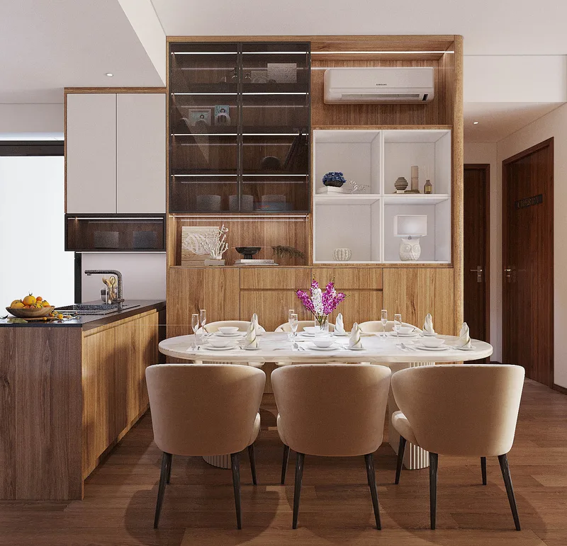 Khám Gỗ Sồi — Căn hộ 2 phòng ngủ · Akari City