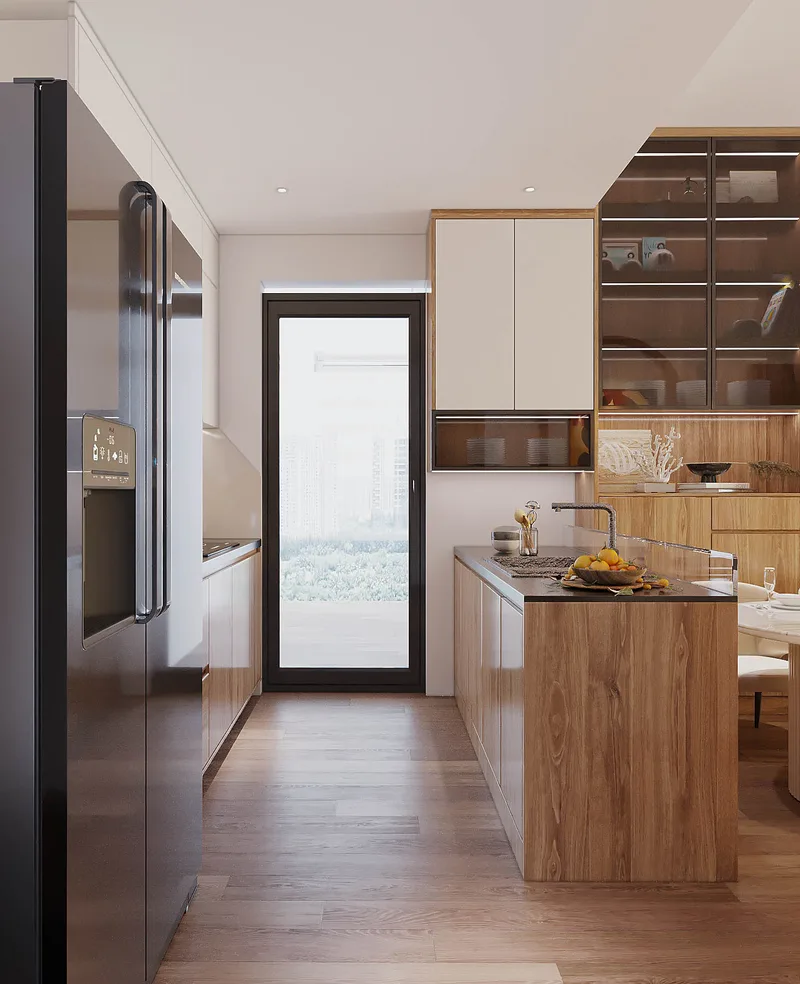 Khám Gỗ Sồi — Căn hộ 2 phòng ngủ · Akari City