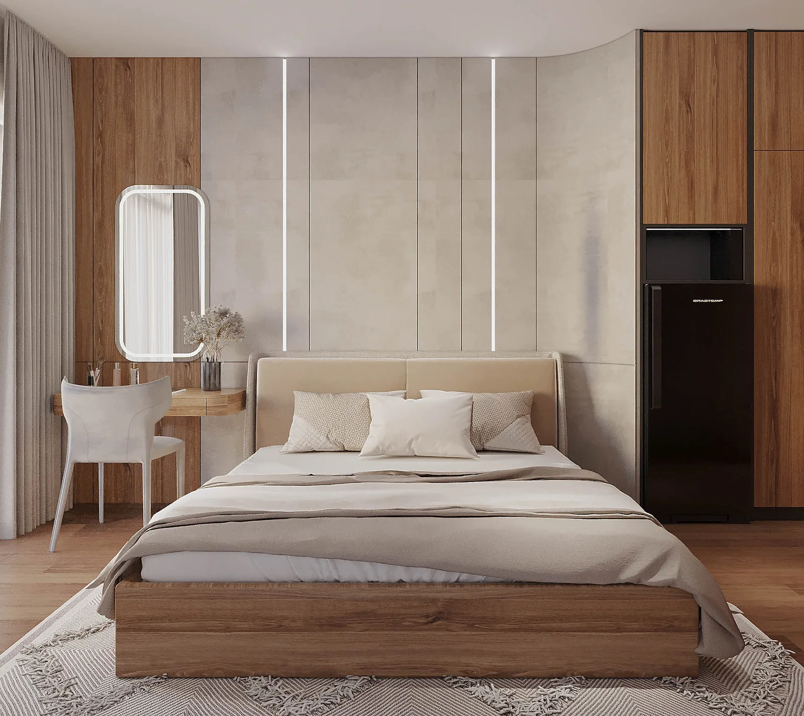 Khám Gỗ Sồi — Căn hộ 2 phòng ngủ · Akari City