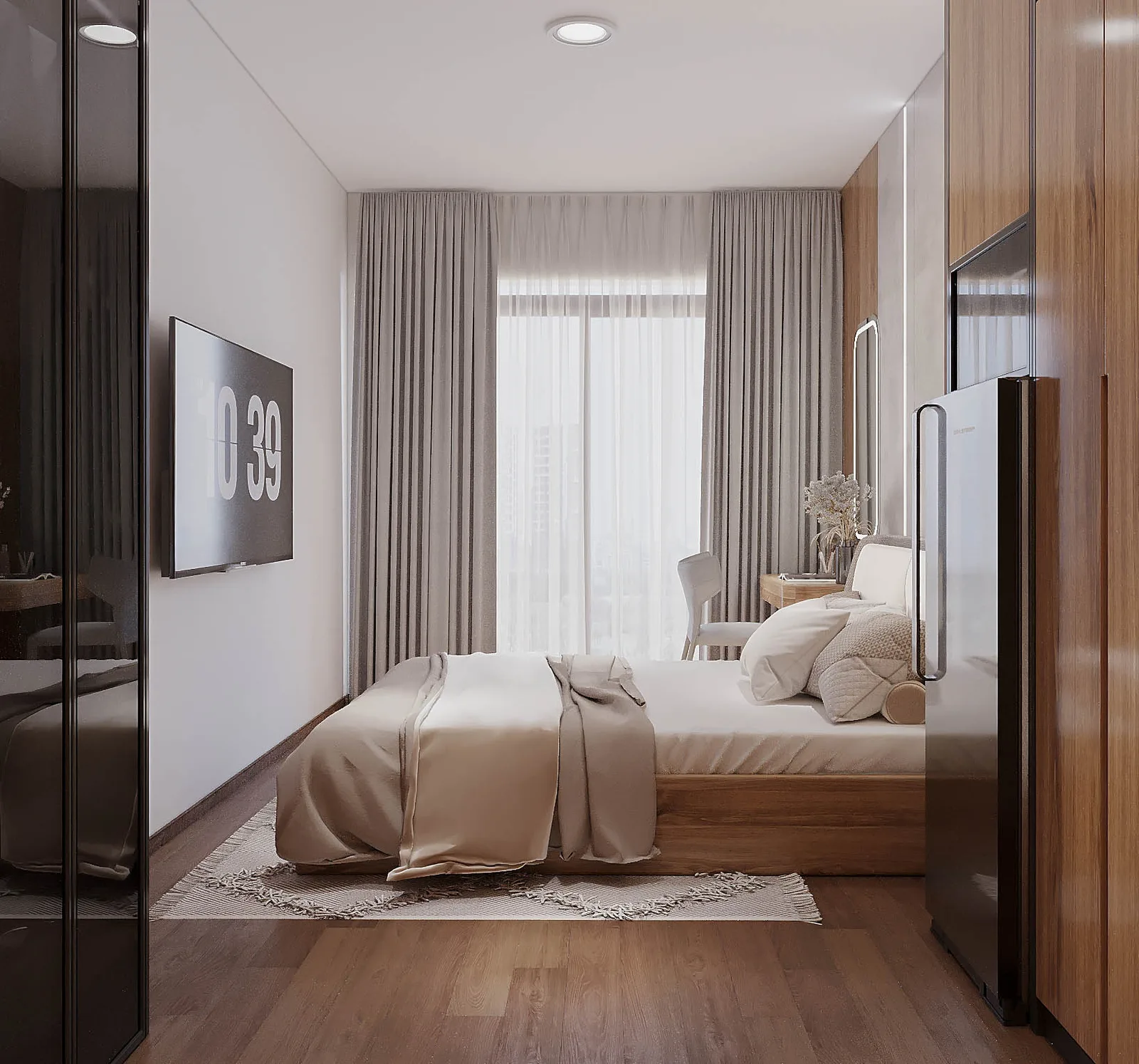 Khám Gỗ Sồi — Căn hộ 2 phòng ngủ · Akari City