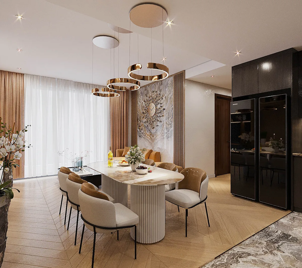 Nắng Mật Ong — Phòng khách · Lumière Riverside