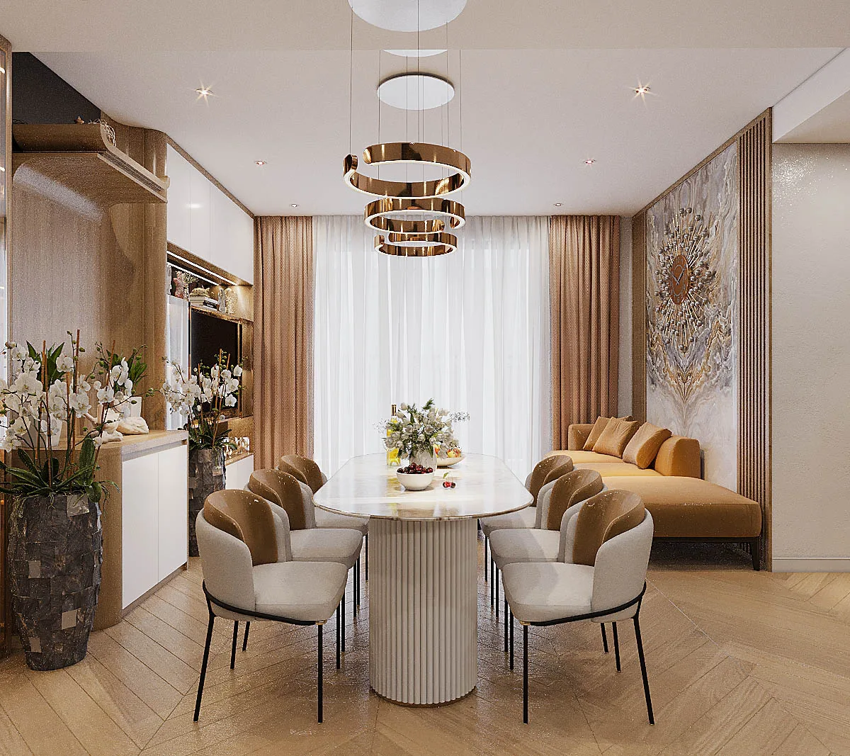 Nắng Mật Ong — Phòng khách · Lumière Riverside