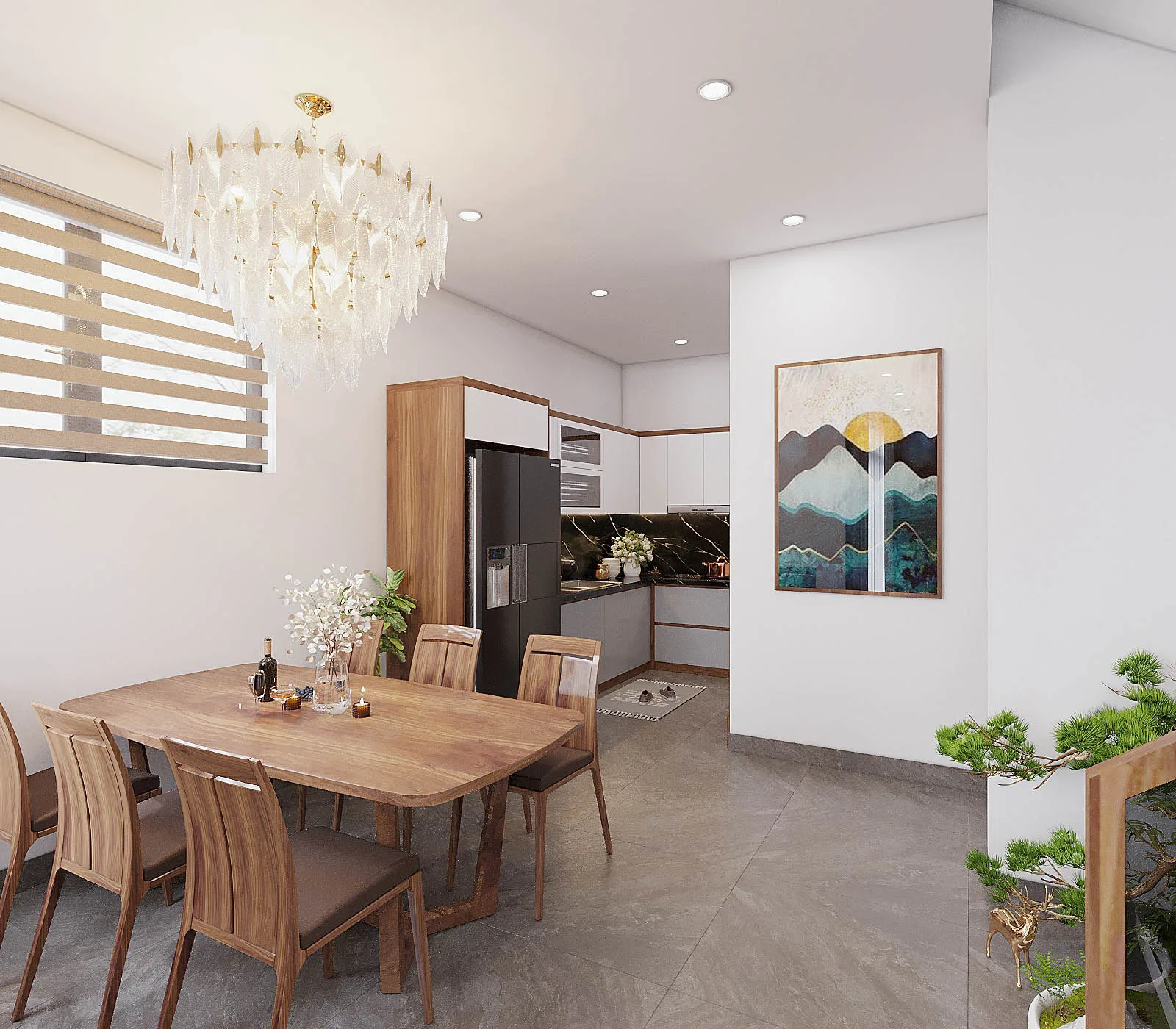Quầng Hổ Phách — Phòng khách liên thông bàn ăn · Quận 10