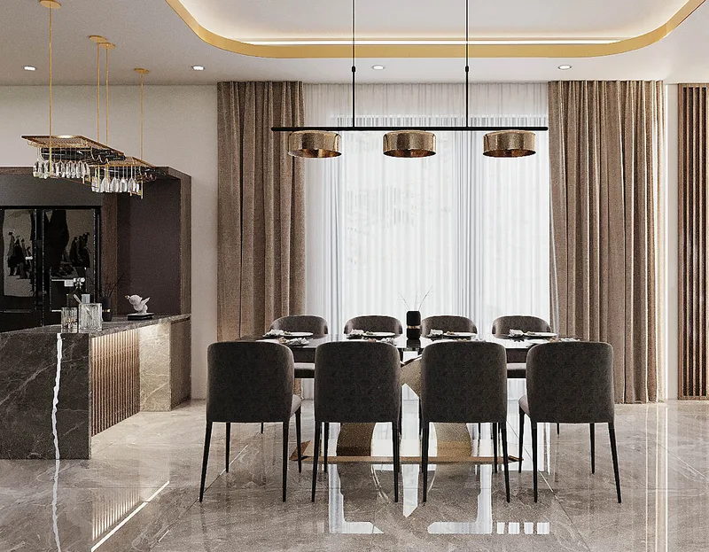 Trầm Tích Xám — Tầng tiếp khách nhà phố · Thủ Đức