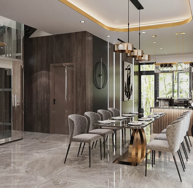 Trầm Tích Xám — Tầng tiếp khách nhà phố · Thủ Đức