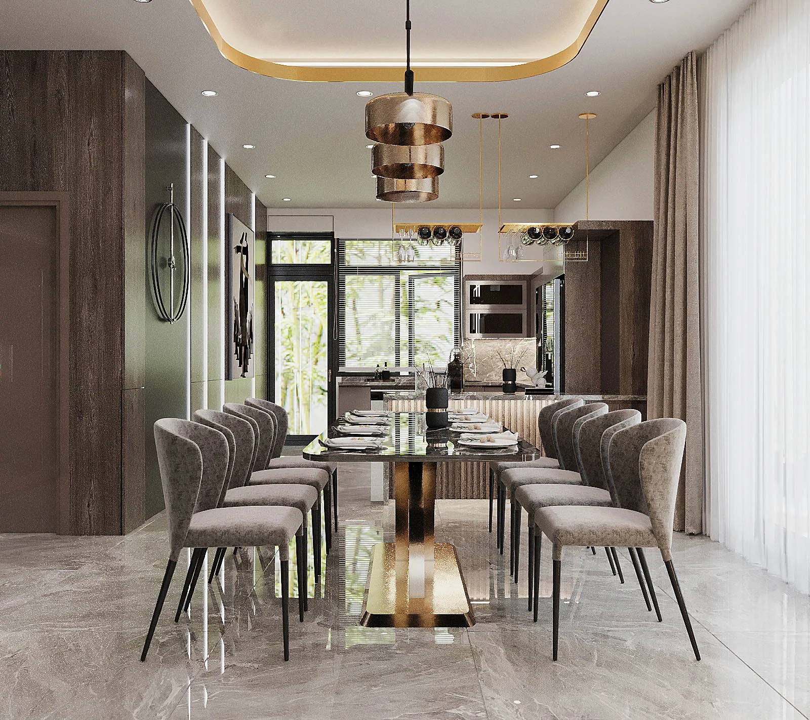 Trầm Tích Xám — Tầng tiếp khách nhà phố · Thủ Đức