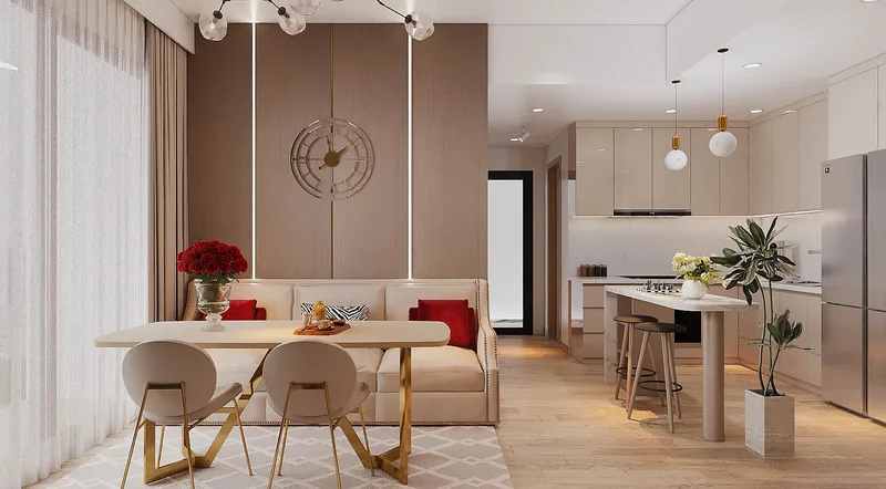 Khung Đồng Kính Khói — Căn hộ 2 phòng ngủ · Masteri Centre Point