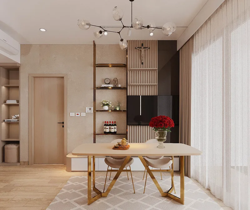 Khung Đồng Kính Khói — Căn hộ 2 phòng ngủ · Masteri Centre Point