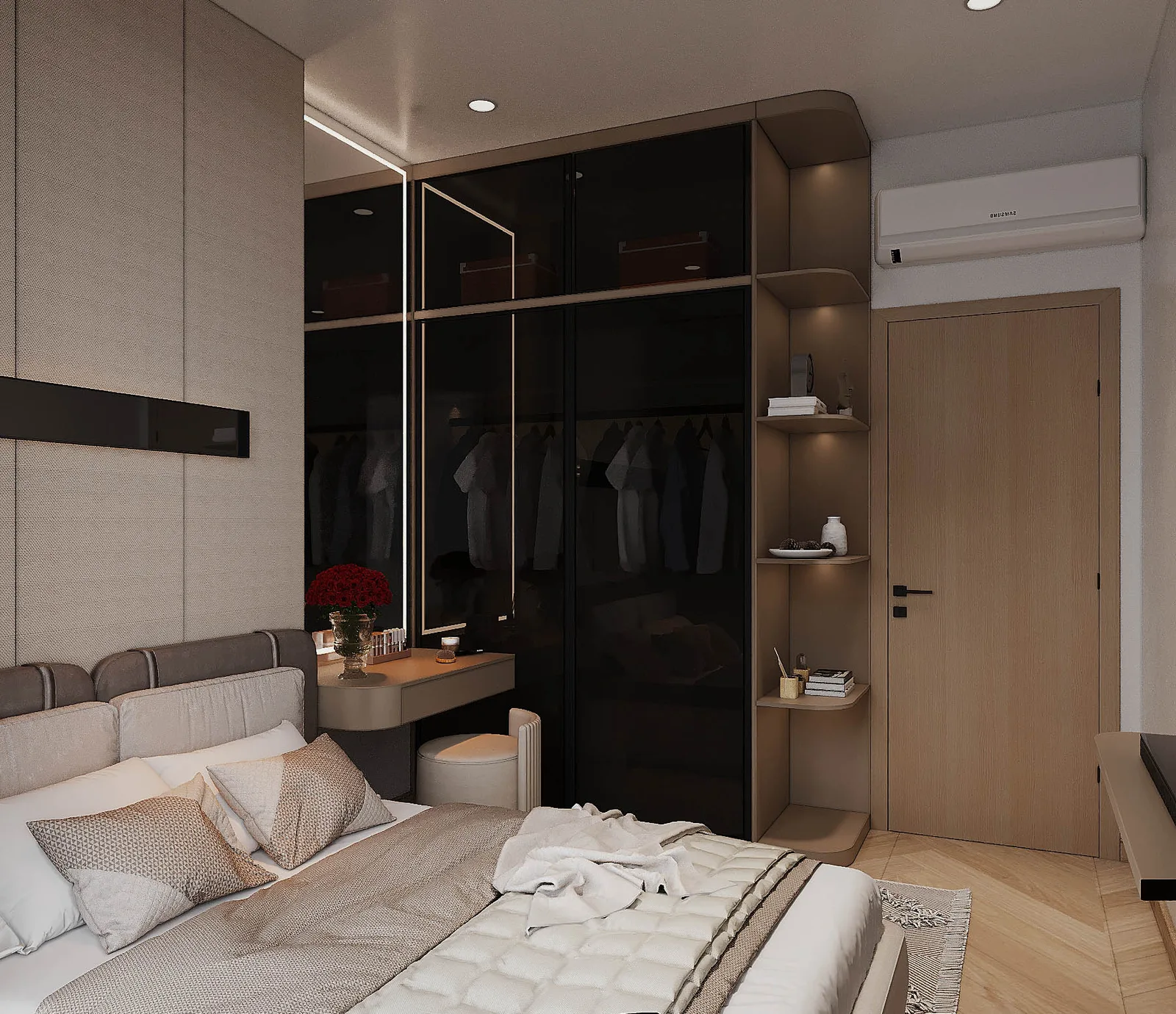Khung Đồng Kính Khói — Căn hộ 2 phòng ngủ · Masteri Centre Point