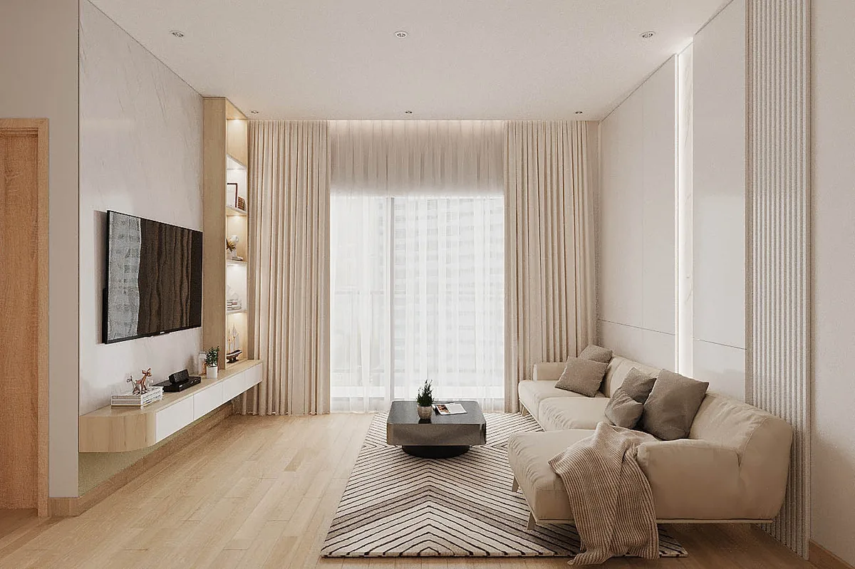 Sồi Nhạt — Căn hộ mẫu 2 phòng ngủ · Quận 4