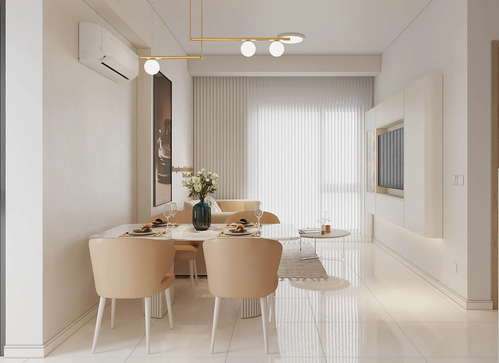 Trắng Ngà — Căn hộ 2 phòng ngủ · Citi Alto