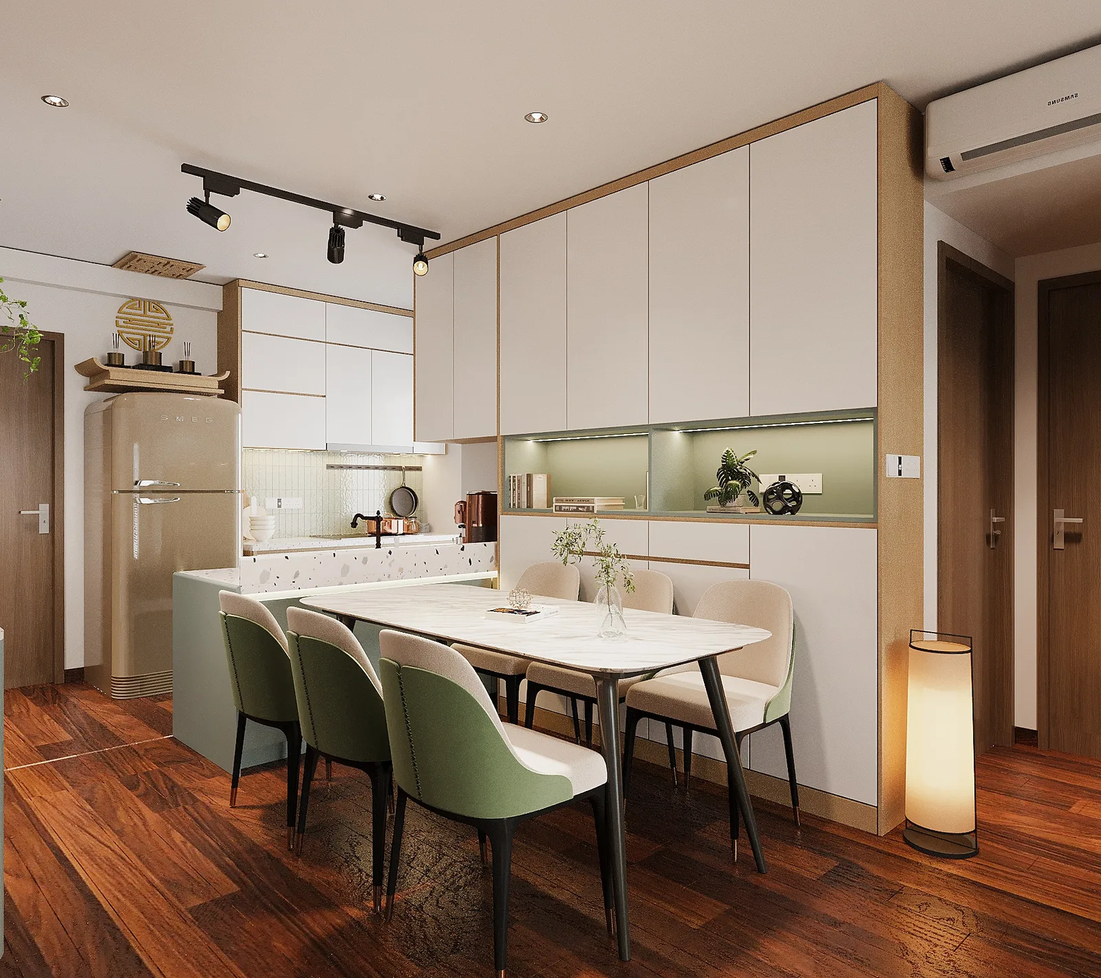 Xanh Cốm — Căn hộ 3 phòng ngủ · Mizuki Park